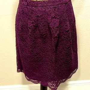 Purple lace overlay skirt